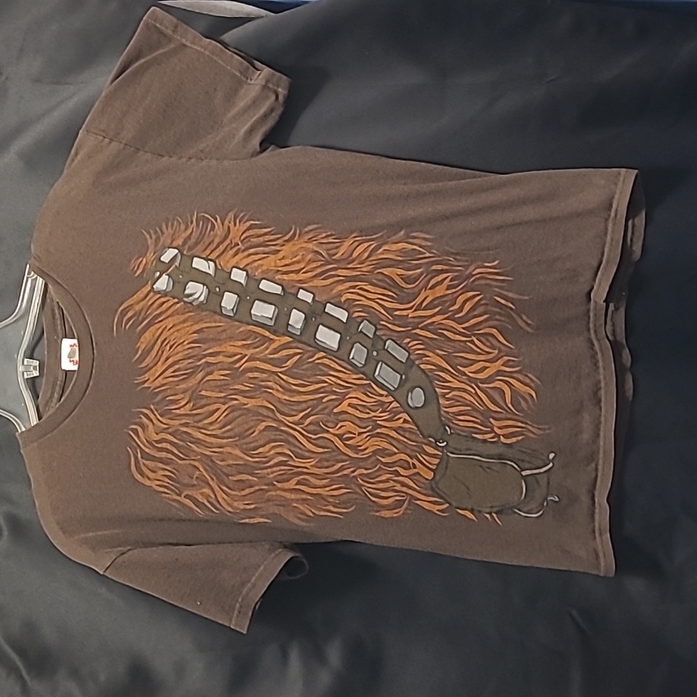 💫Vintage Star Wars T Shirt Men's Size M Brown Short Sleeve Chewbacca Bod